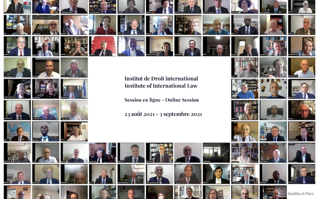 Institut de Droit international — sesión en línea 2021 (foto oficial)